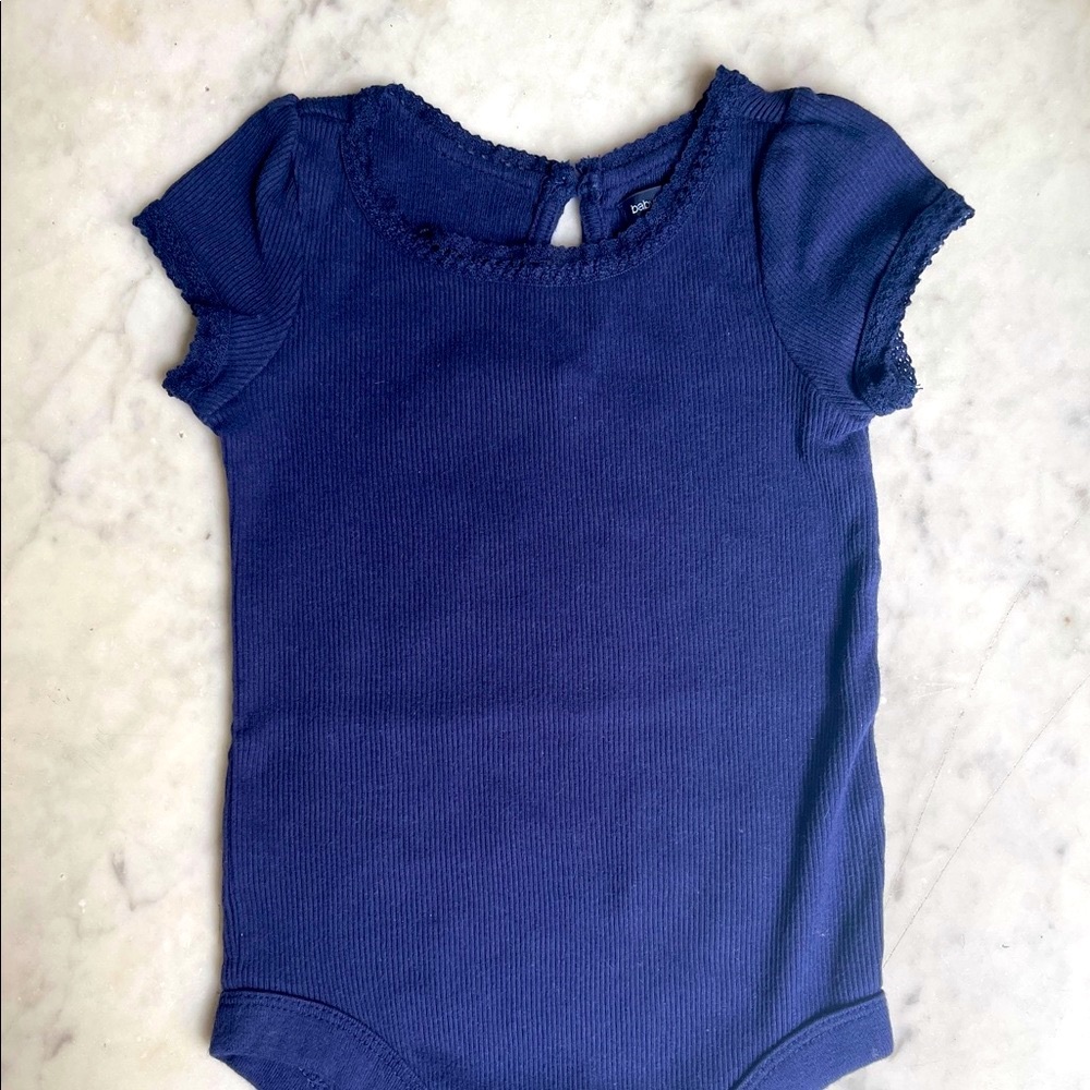 NEW 12-18M BabyGAP Toddler Girl Navy Bodysuit